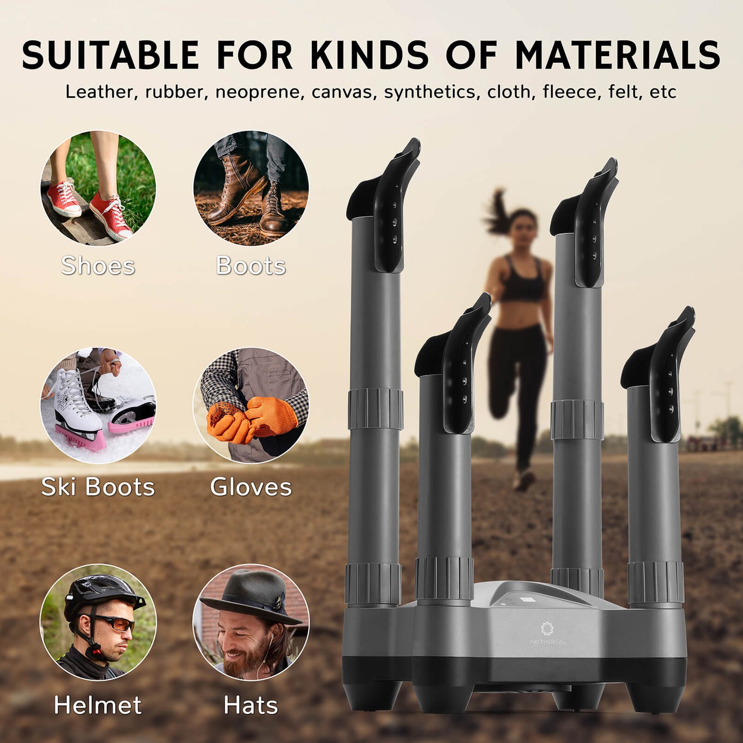 SUITABLE FOR KINDS OF MATERIALS
Leather, rubber, neoprene, canvas, synthetics, cloth, fleece, felt, etc