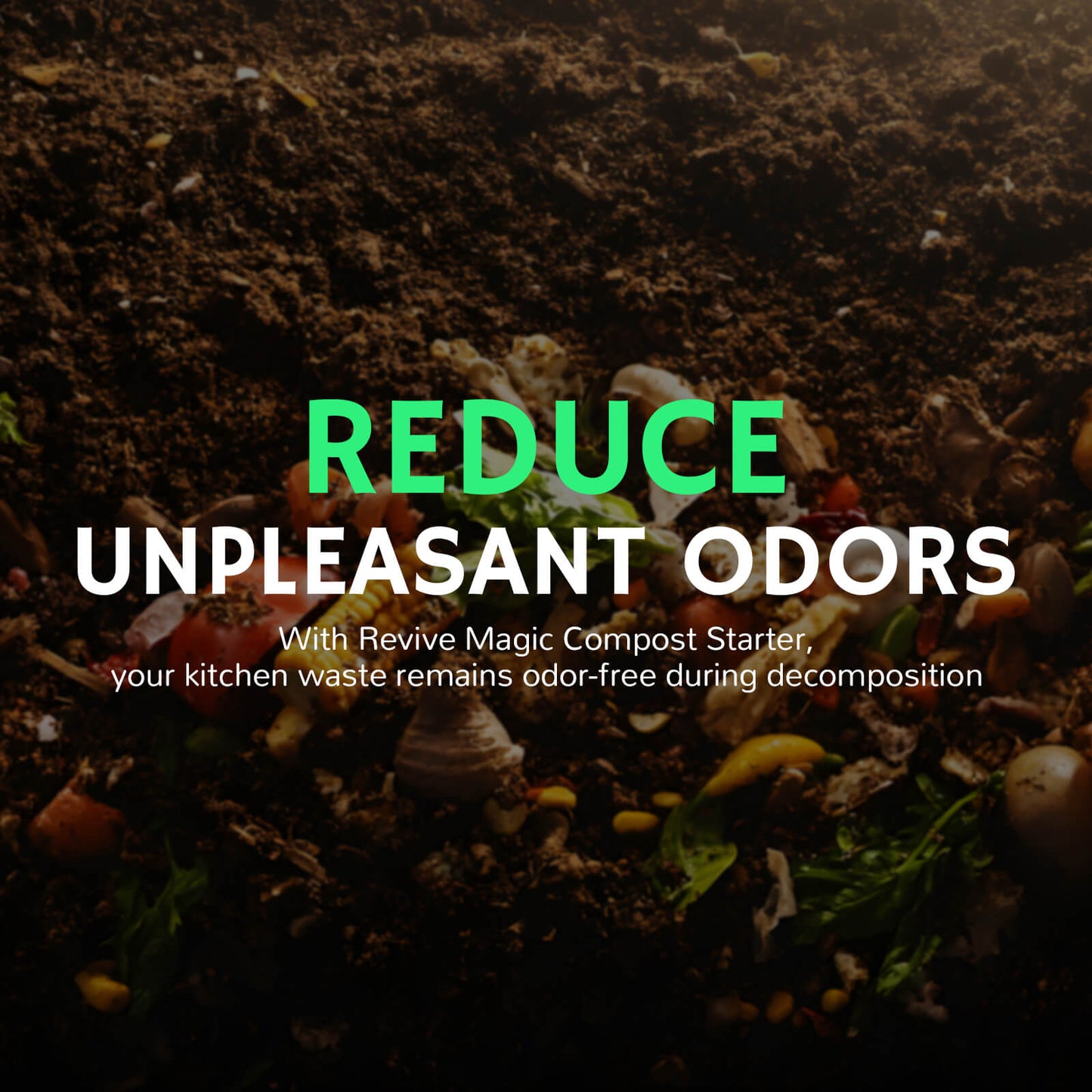 Compost starter that keeps your kitchen waste odor-free during decomposition, ensuring a pleasant composting experience.