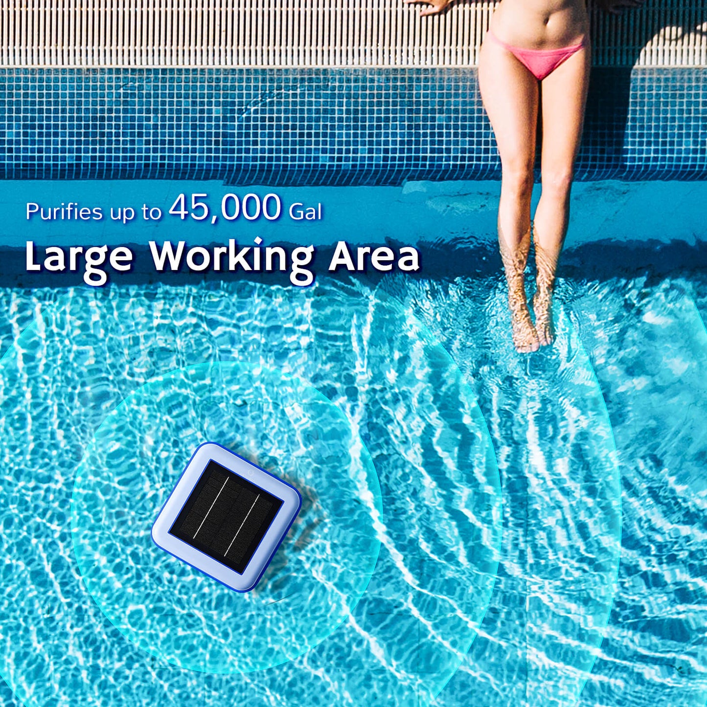 Airthereal Solar Pool Ionizer - Floating Water Cleaner and Purifier | Keeps Pool Water Crystal Clear, Reduces Chlorine Usage by 85%