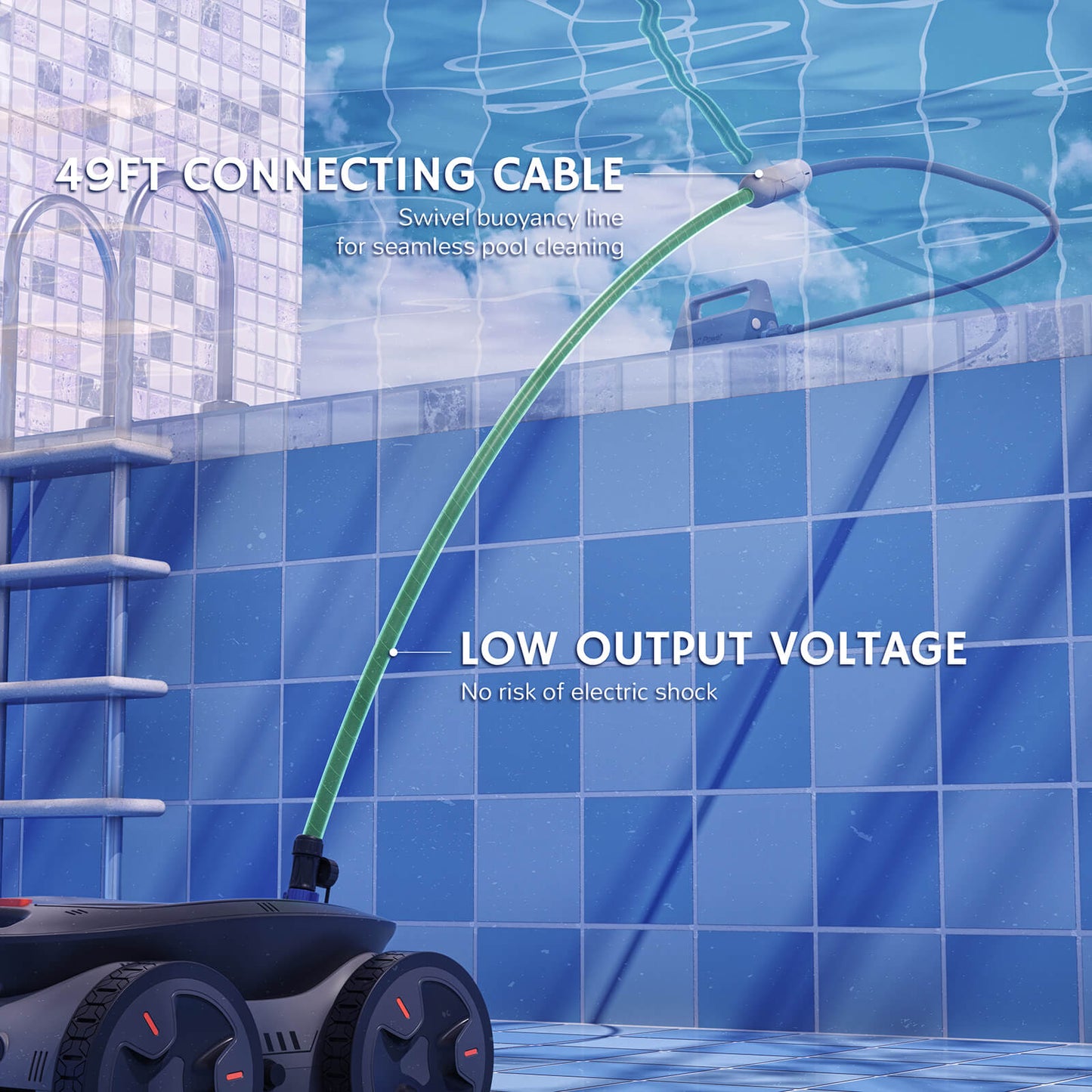 Airthereal AC Power Supply for AquaMarvin AM6 Smart Robotic Pool Cleaner