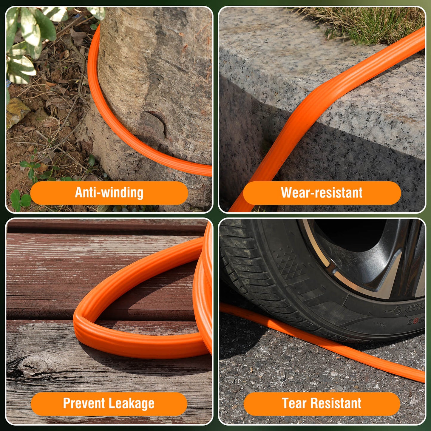 50ft Expandable Garden Hose with 10-Pattern Spray Nozzle