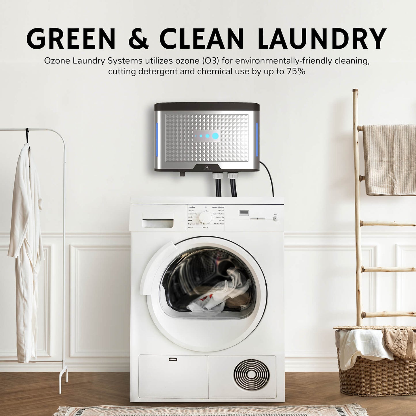 Airthereal AH20K Ozone Laundry System for Washing Machine, Ozone Water Device-Higher PPM Powerful Cleaning, Sanitize and Wash Clothes with Less Detergent, Clean Fruits, Vegetables, Dishes, Skin, and Pets