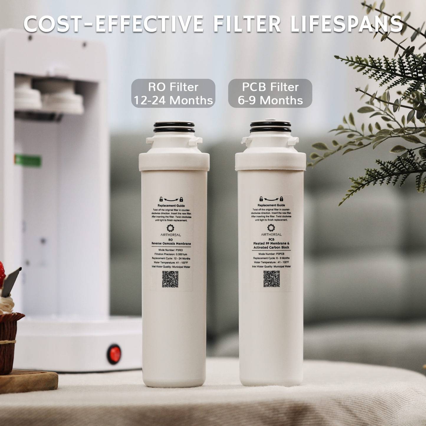 Airthereal Pristine Lite3 Reverse Osmosis Countertop Water Filter with Glass Pitcher - 5 Stage Purification for Pure and Safe Drinking Water, Counter RO Filtration, 2:1 Pure to Drain, Purified Tap Water, Water Purifier for Home, office