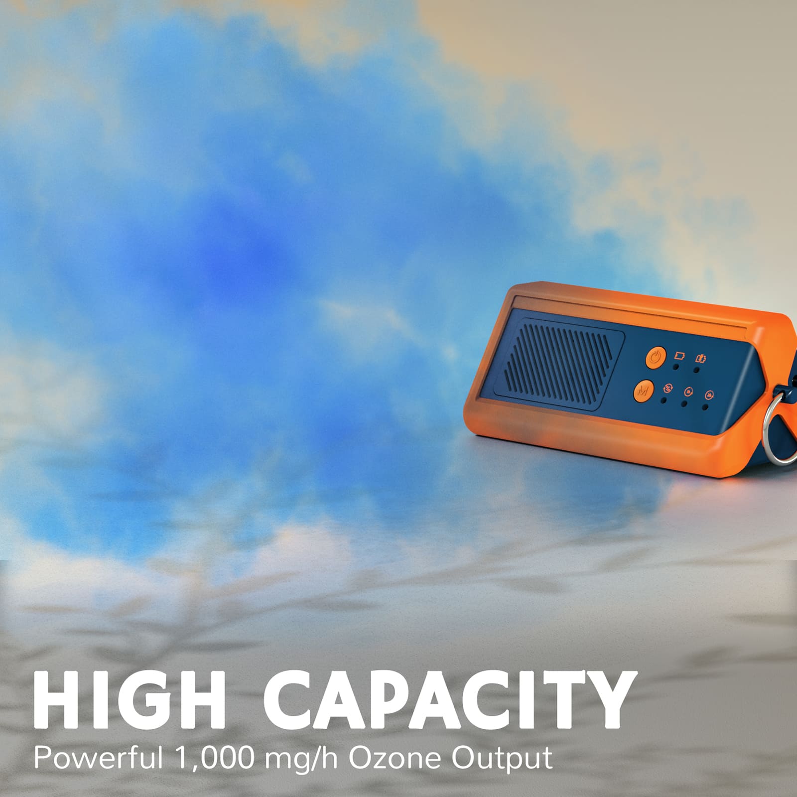 Airthereal PA1K-GO Portable Ozone Generator - Powerful 1,000mg/h Ozone Output - Cordless Battery