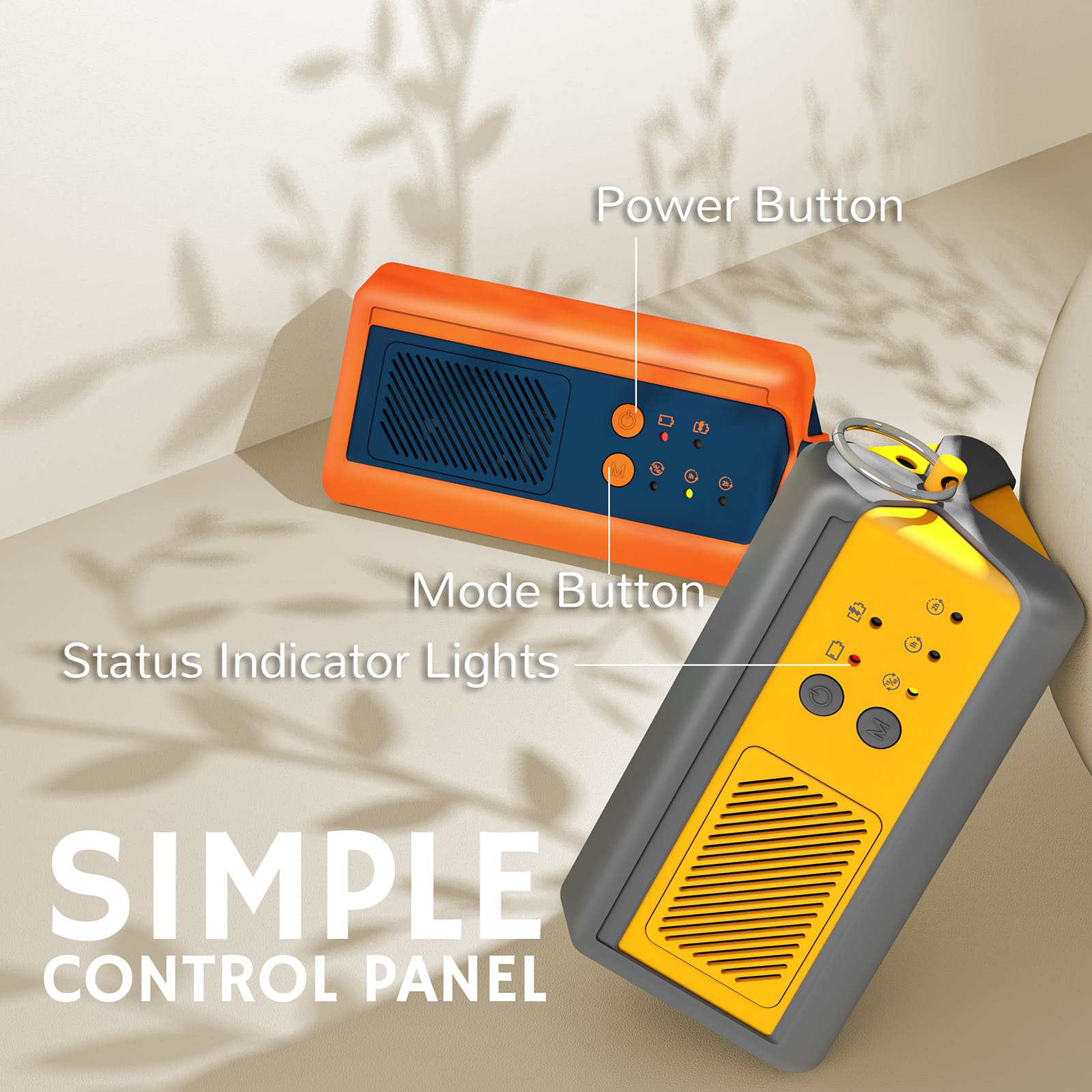 Airthereal PA1K-GO Portable Ozone Generator - Simple Control Panel - Cordless Battery Powered Odor Eliminator