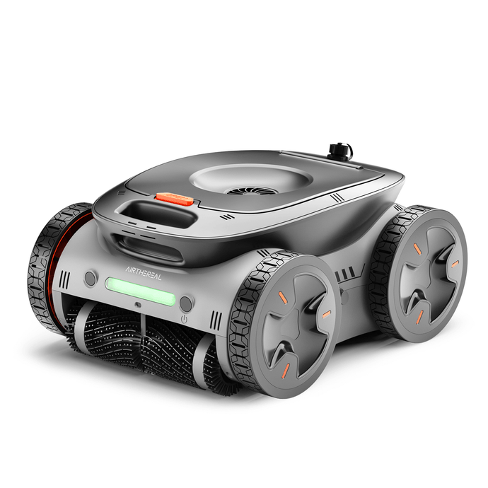 AquaMarvin AM6 Robotic Pool Cleaner, Wi-Fi, App Control, Wall-Climbing, Floor-Cleaning,  Includes Floating Skimmer and AC Power Supply for In-Ground Swimming Pools up to 50ft