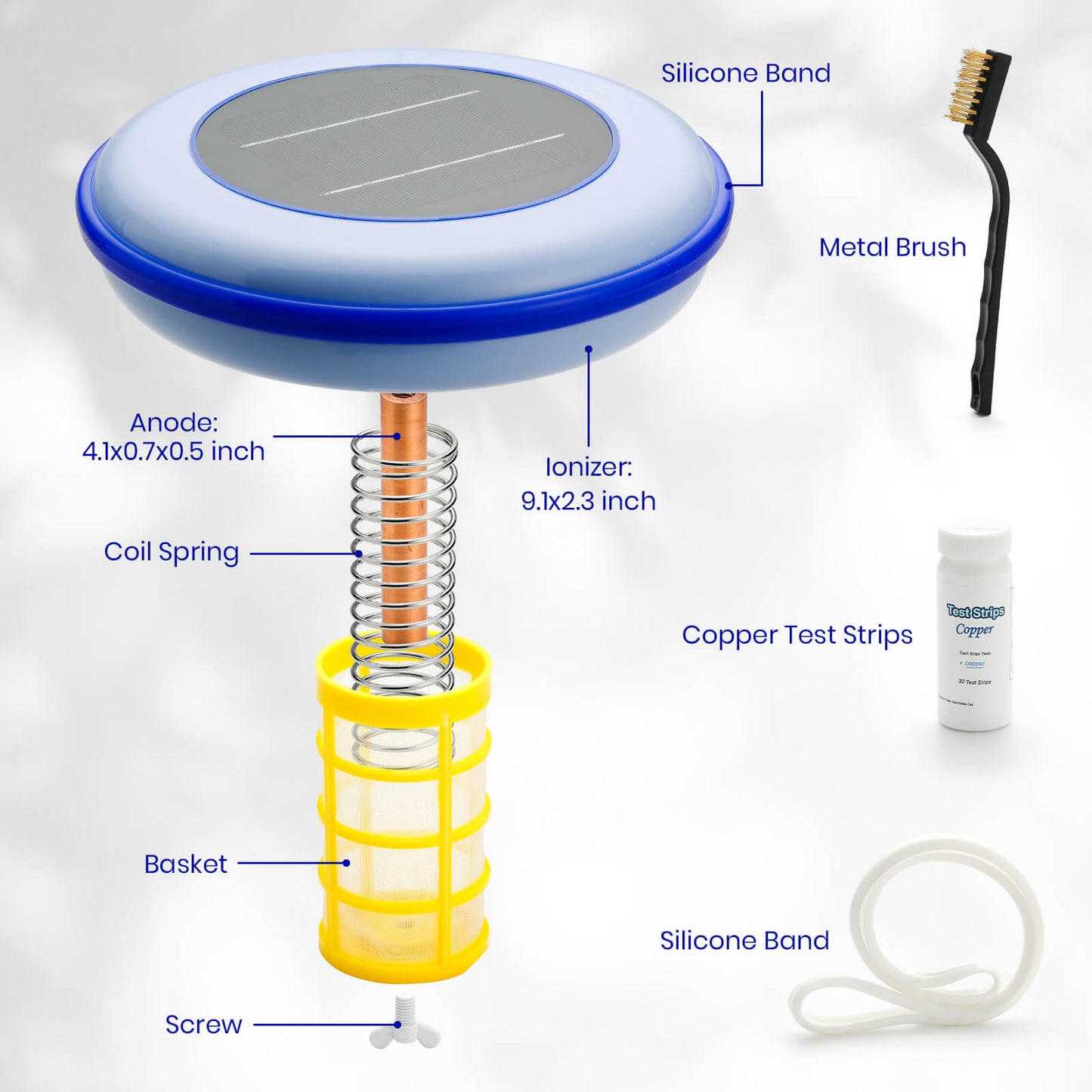 Airthereal Solar Pool Ionizer - Floating Water Cleaner and Purifier, Keeps Pool Water Crystal Clear, Eliminates Algae in Pool, Reduces Chlorine Usage by 85%, Suitable for Fresh and Salt Water Pools & Spas