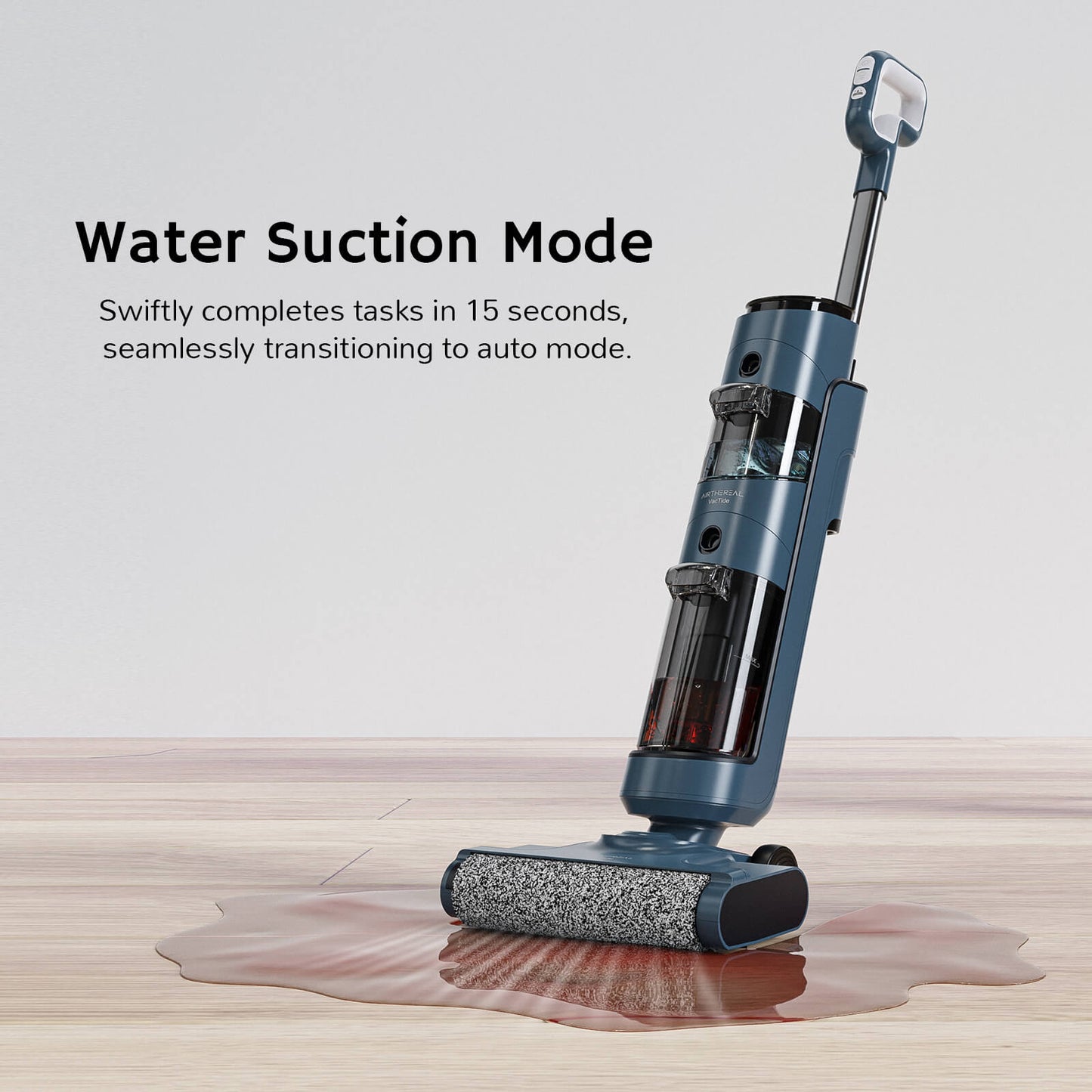 AIRTHEREAL VacTide V2 Smart Wet Dry Vacuum Cleaner, Cordless Hard Floor Cleaner Vacuum Mop All in One with Self-Cleaning with Digital Display and Smart Voice Assistant