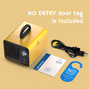 Airthereal MA10K-PRO Ozone Generator, NO ENTRY Door Tag Included, 10,000mg/h Output, Yellow 