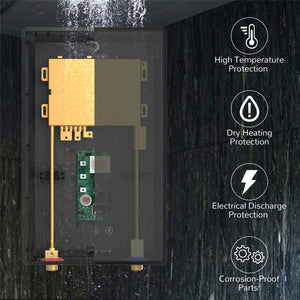 Airthereal Electric Tankless Water Heater, 240Volts - Endless On-Demand Hot Water - Self Modulates to Save Energy Use - for Sink and Faucet, Evening Tide series 