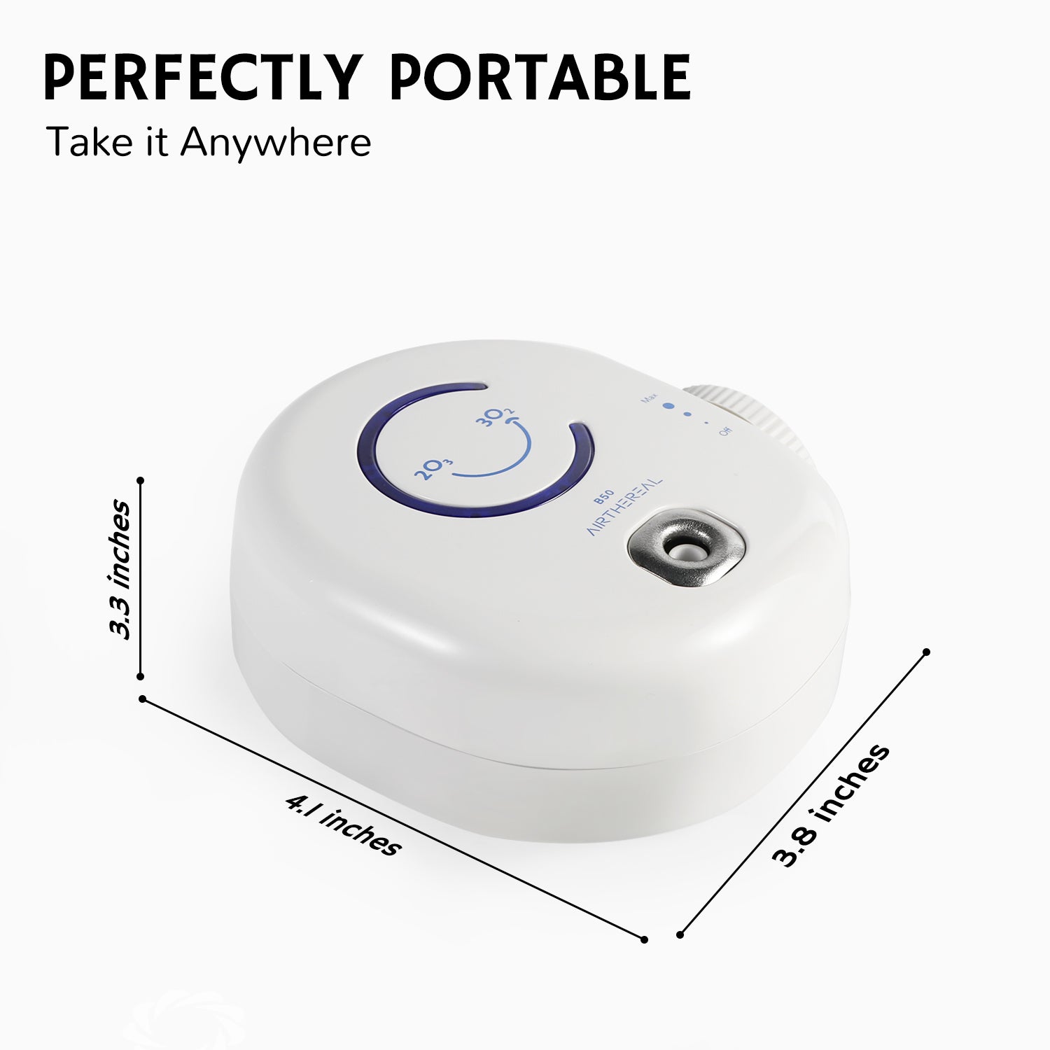 Airthereal B50 Mini Ozone Generator Air Purifier - Perfectly Portable - Plug in Mini Air Ionizer