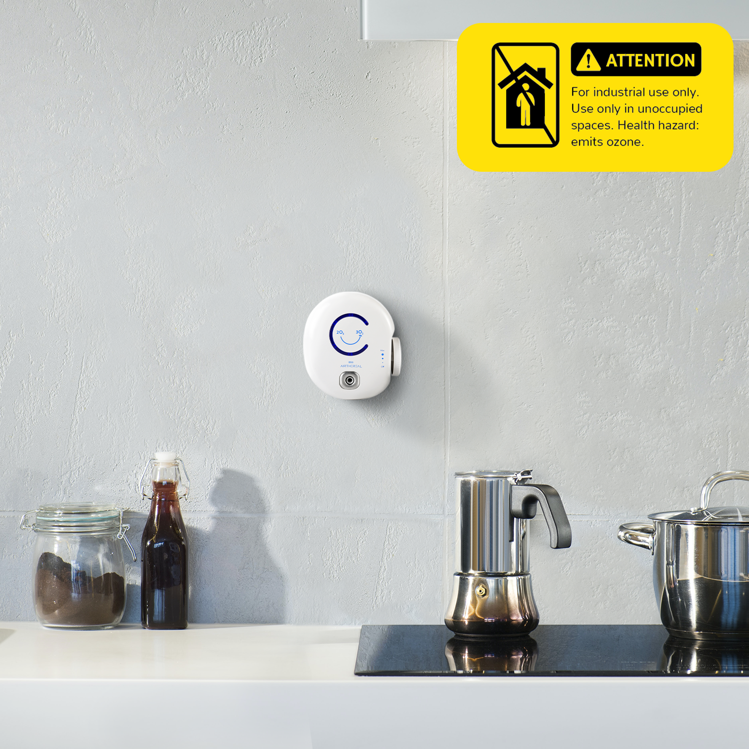 Airthereal B50 Mini Ozone Generator Air Purifier- Removes Odors and Sterilizes Air in Small Spaces Up To 320 Sq Ft - Plug in Mini Air Ionizer, Adjustable Ozone Output of 10-50 mg/h