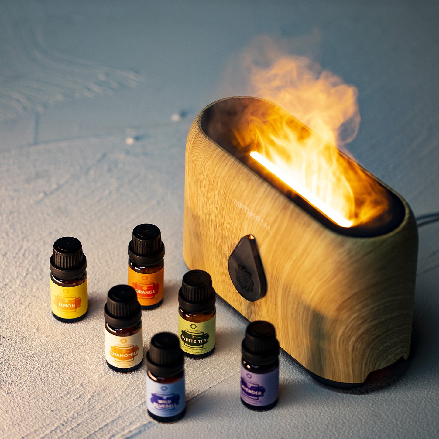 Airthereal Aromatherapy Essential Oils Gift Set, Floral and Fruity Collection - 100% Pure Natural, 6 Scents, 10ml Bottles - Chamomile, Lavender, Lemon, Orange, White Tea, Wild Bluebell