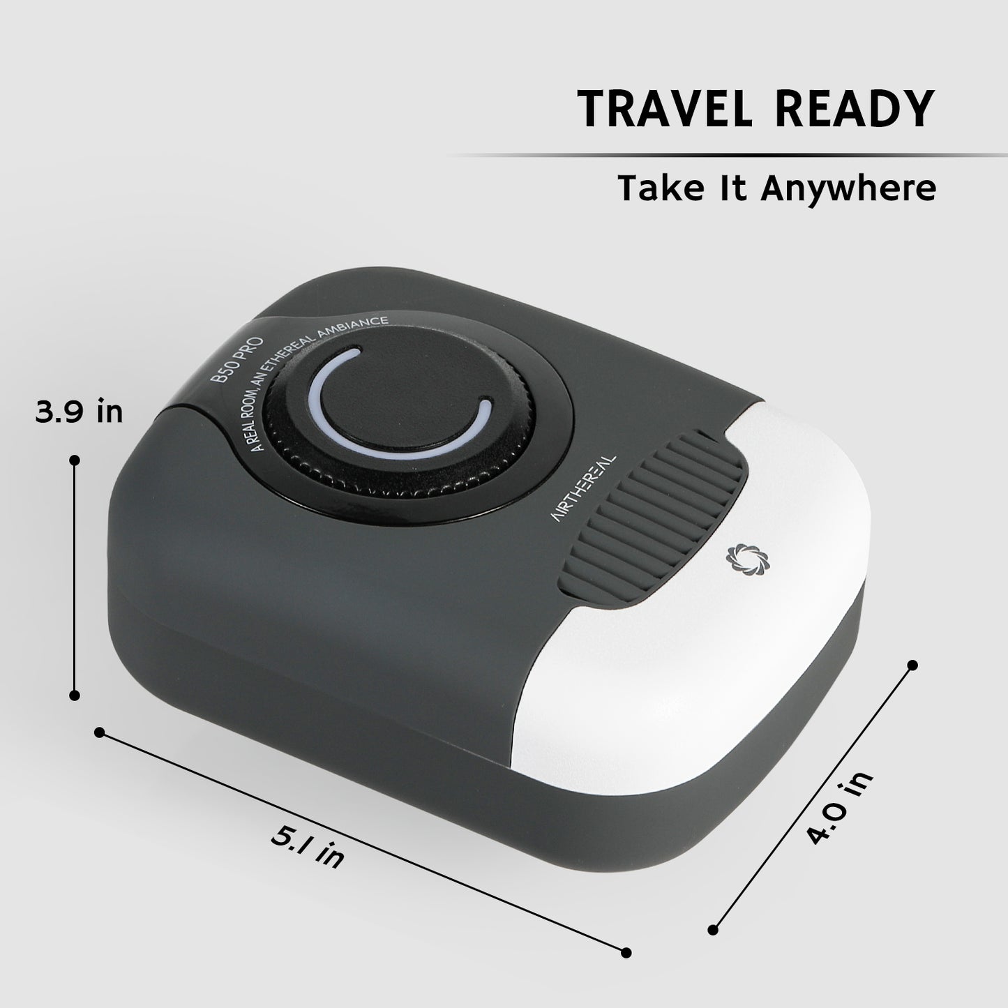 Airthereal B50-PRO Mini Ozone Generator with Negative Ion - Travel Ready - Portable Ozone Machine