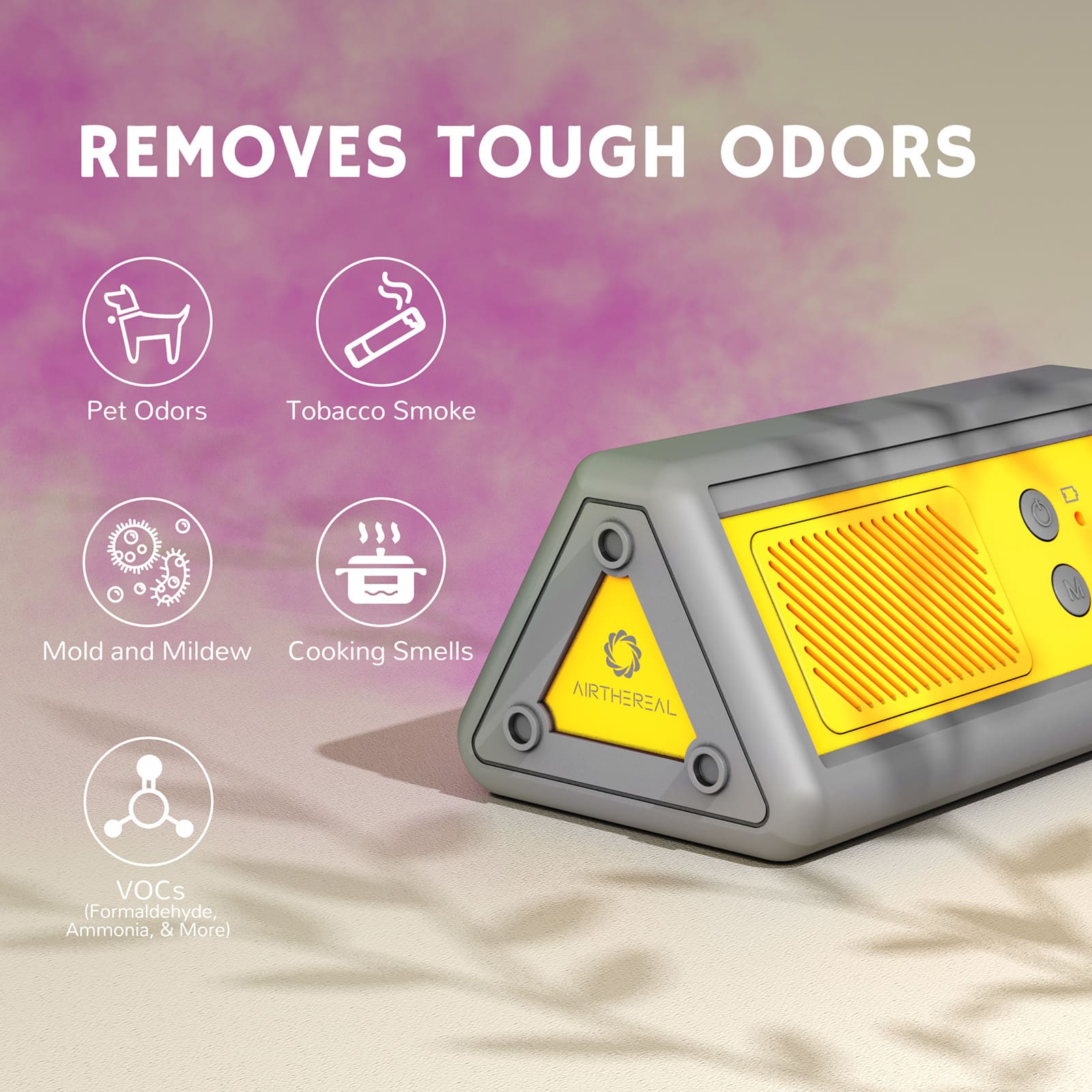 Airthereal PA1K-GO Portable Ozone Generator - Cordless Battery Powered Odor Eliminator - ozone machine for hunting