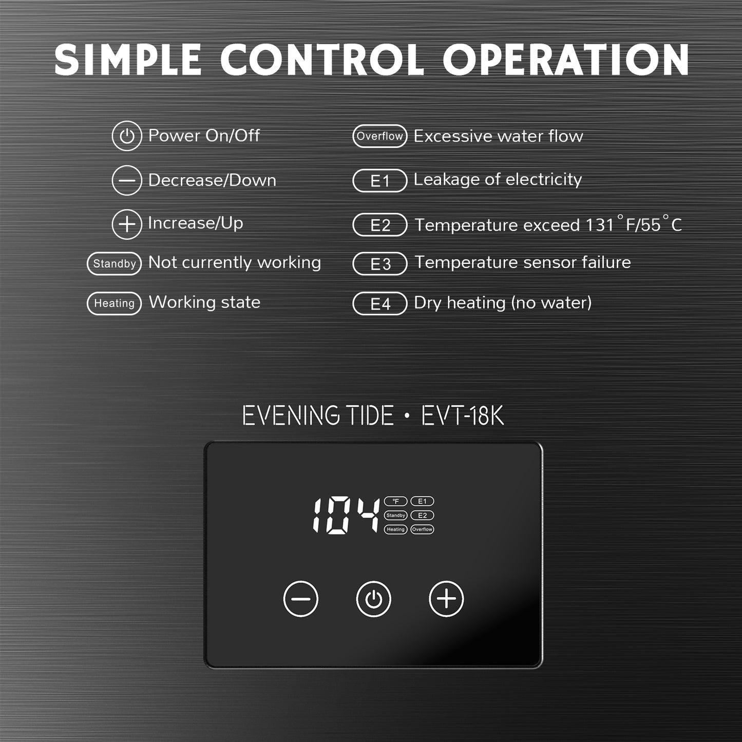 Airthereal Electric Tankless Water Heater 18kW, 240Volts - Endless On-Demand Hot Water - Self Modulates to Save Energy Use - Small Enough to Install Anywhere - for 2 Showers - Simple Control Operation