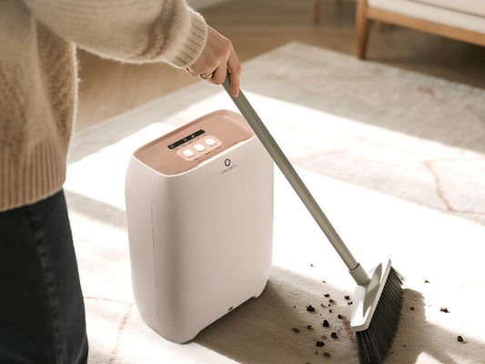 Introducing the Airthereal T1 Plus Touchless Vacuum Dustpan in Beige