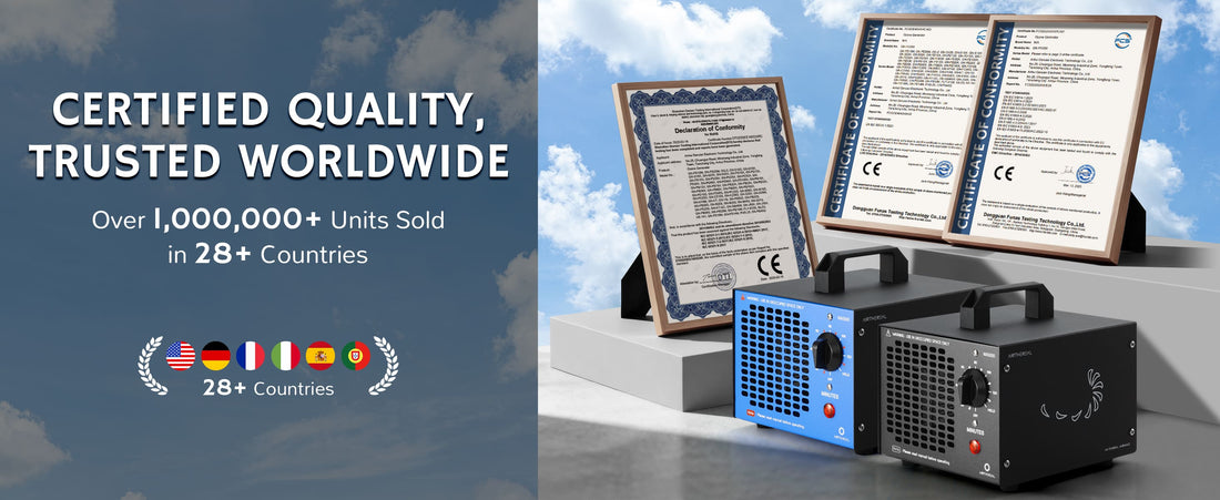 Ozone generator used for removing odors and improving indoor air quality.