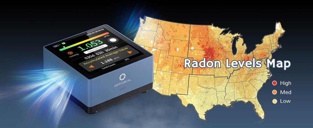 RM-63Pro Radon Detector measures radon levels from 0.09–1000 pCi/L (3.3–37000 Bq/m³) with reliable long-term accuracy, ideal for home and indoor air safety monitoring.