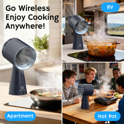 RH180 Portable Desktop Range Hood, Cordless or Plug-In Options