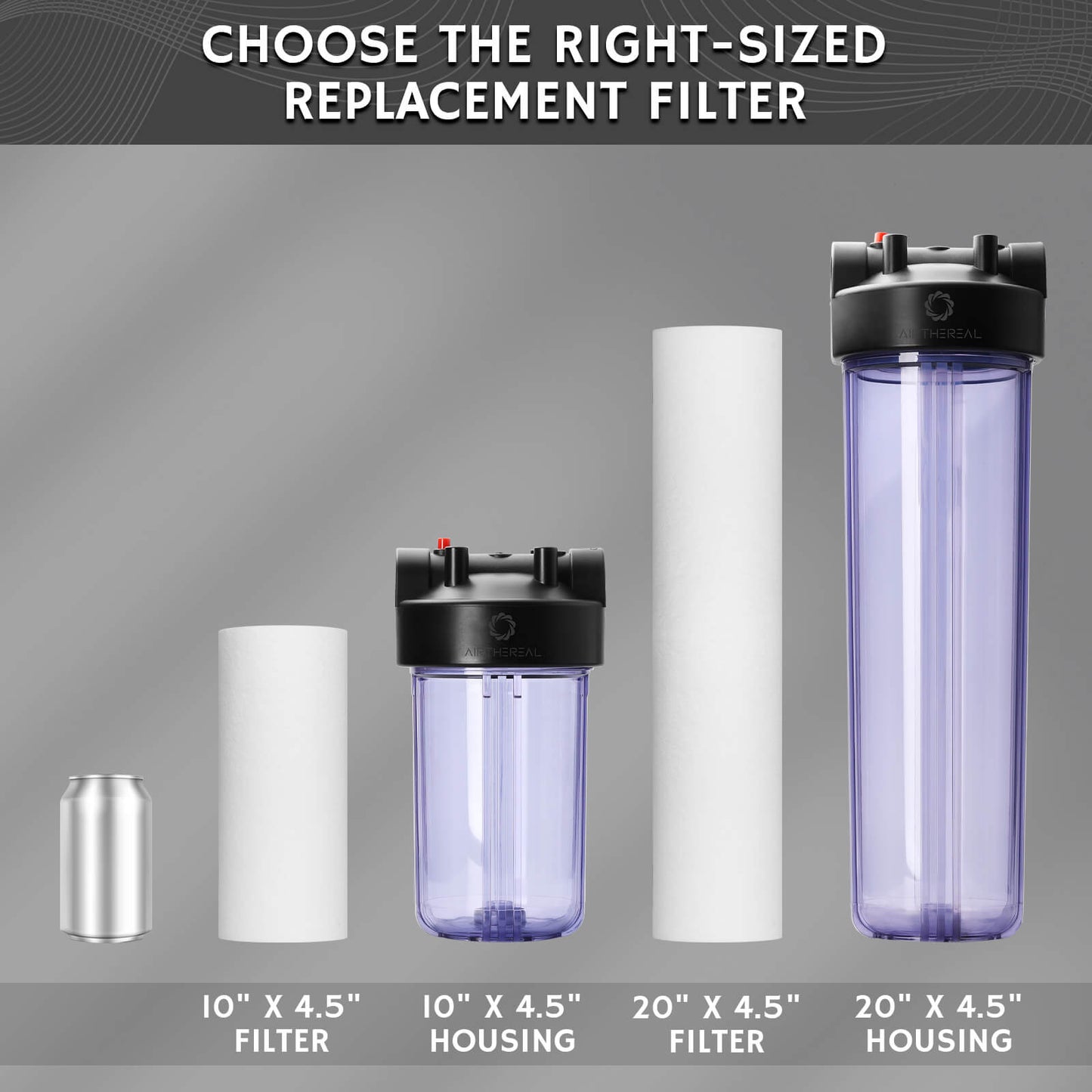 Replacement Filter for 10"x4.5" Whole House Water Filter Housing