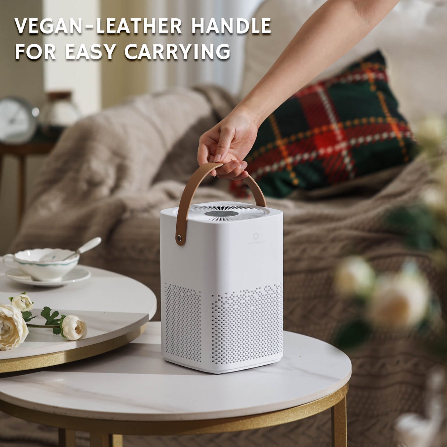 Airthereal ADH70 Portable HEPA Air Purifier with Sleep Mode for Car, Desktop, and Bedroom, Removes Allergens, Dust, Pollen, Smoke, and Odors, Day Dawning, White