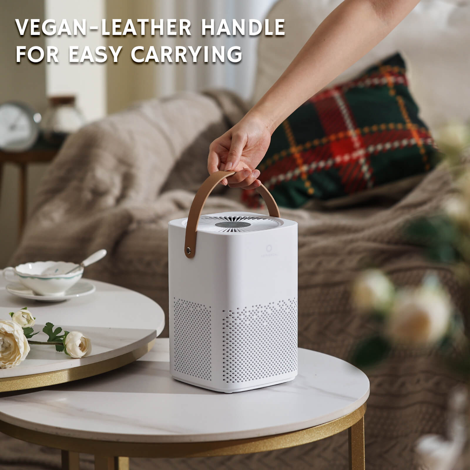 Airthereal ADH70 Portable HEPA Air Purifier with Sleep Mode for Car, Desktop, and Bedroom, Removes Allergens, Dust, Pollen, Smoke, and Odors, Day Dawning, White