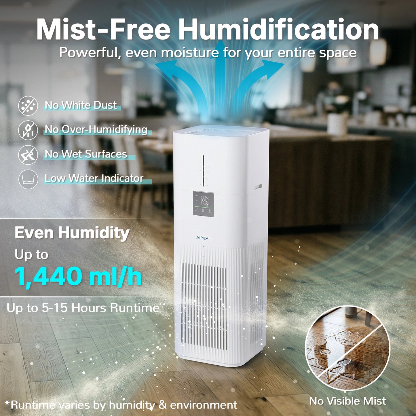 Aireal Ethereal Rain AEH800 Air Purifier & Humidifier Combo