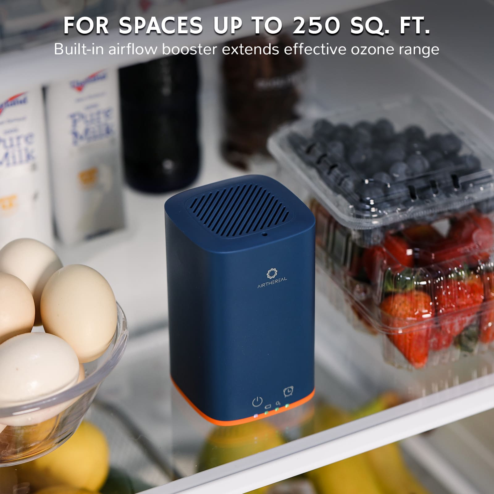 Airthereal PA300-GO Portable Ozone Generator, Cordless Battery-Powered Odor Eliminator for Cars, Travel, Shoe Cabinets, and Small Spaces, (Blue/White)