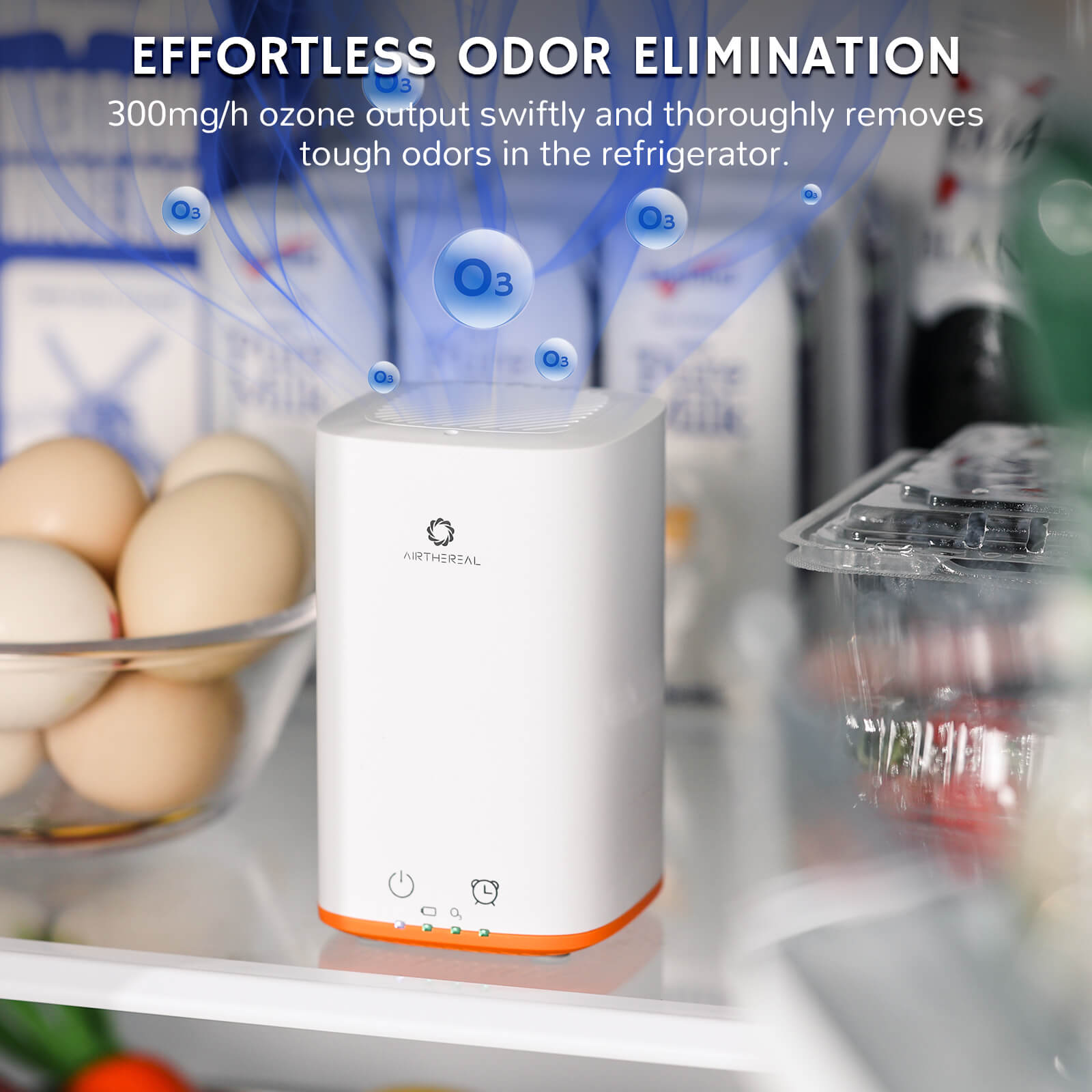Airthereal PA300-GO Portable Ozone Generator, Cordless Battery-Powered Odor Eliminator for Cars, Travel, Shoe Cabinets, and Small Spaces, (Blue/White)
