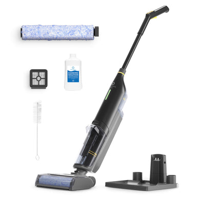 Airthereal VacTide V1 Smart Wet Dry Vacuum Cleaner, Cordless Hard Floor Cleaner Vacuum Mop All in One with Self-Cleaning, Smart Voice Assistant with Extra Brush-Roll and Filter, Gray 