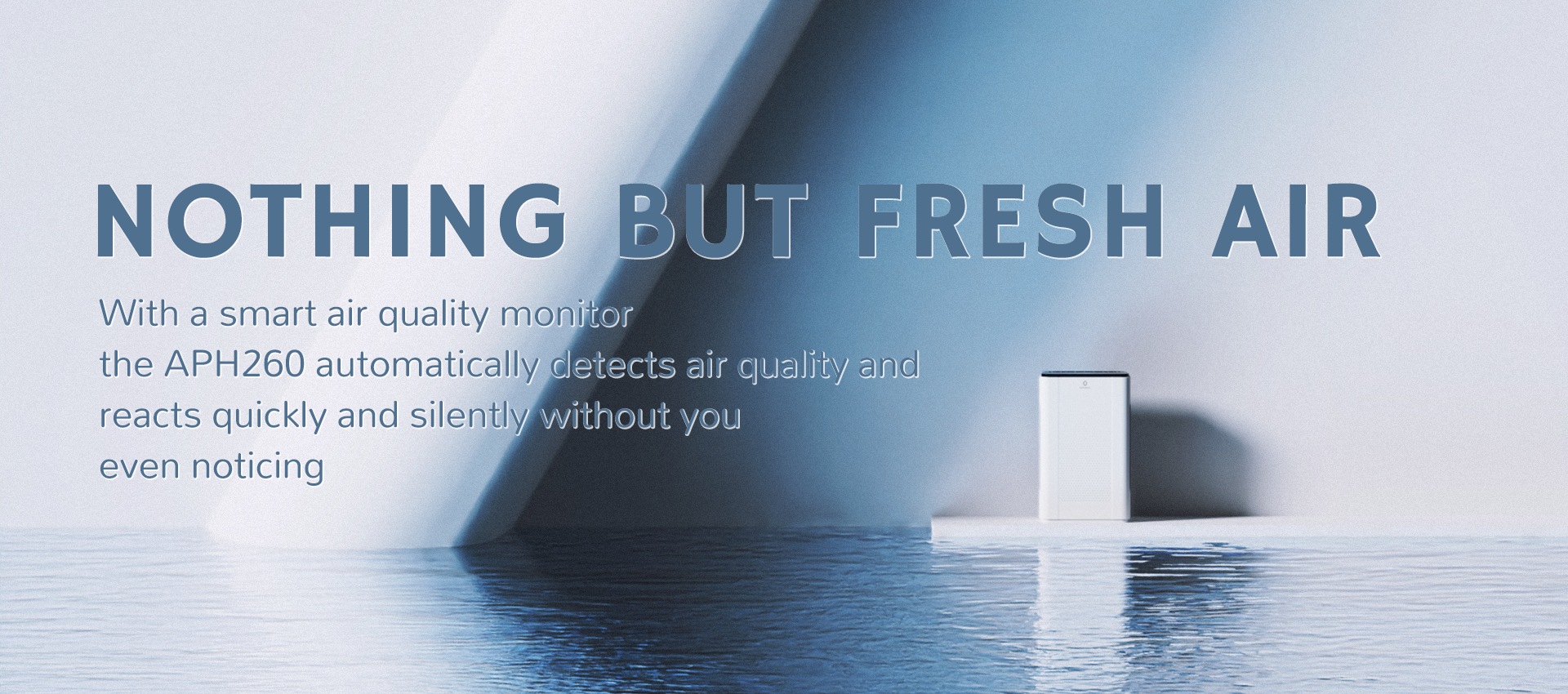 The smart Airthereal APH260 air purifier automatically detects and responds to changes in air quality.
