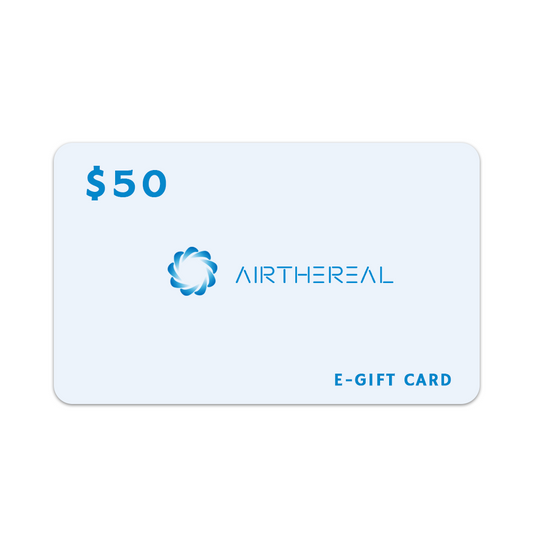 A $50 Airthereal e-gift card on a white background