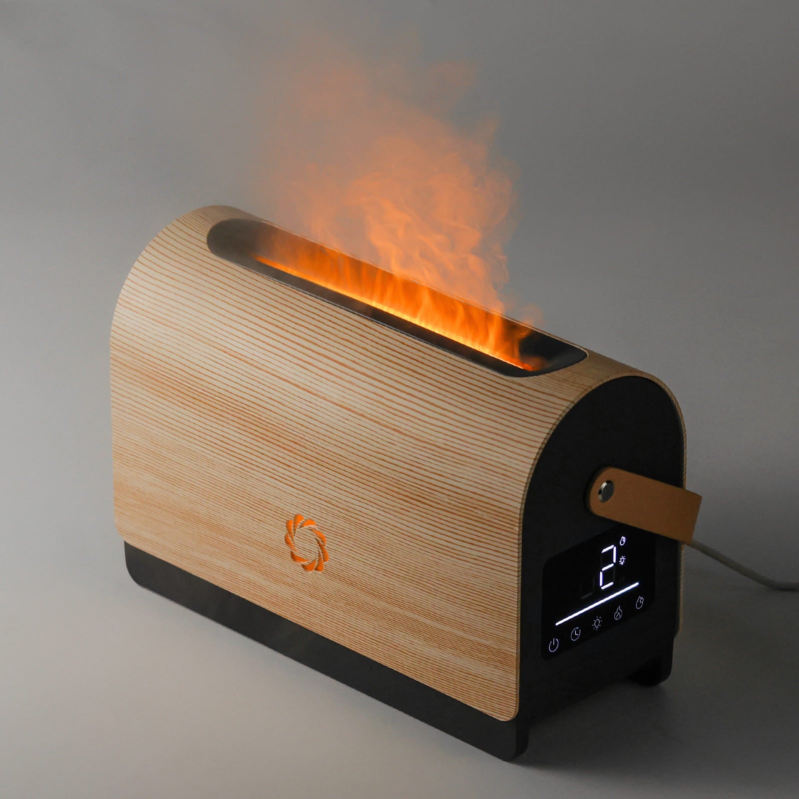 Airthereal LF500M Flame Diffuser, Aroma Essential Oil Diffuser 500ml, Ultrasonic Cool Mist Humidifier, Adjustable Mist Mode, Timer, LED Flame Lighting Effect 