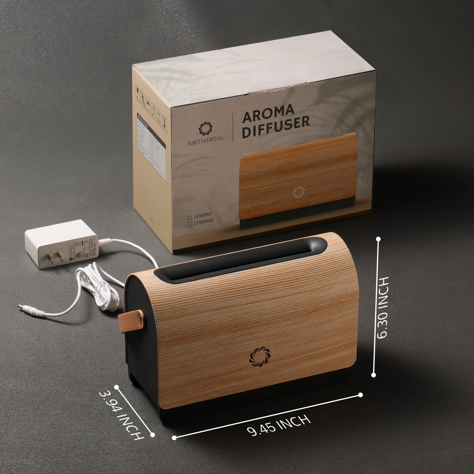 Airthereal LF500M Flame Diffuser, Aroma Essential Oil Diffuser 500ml, Timer Function, Set to run for 1-8 hours 