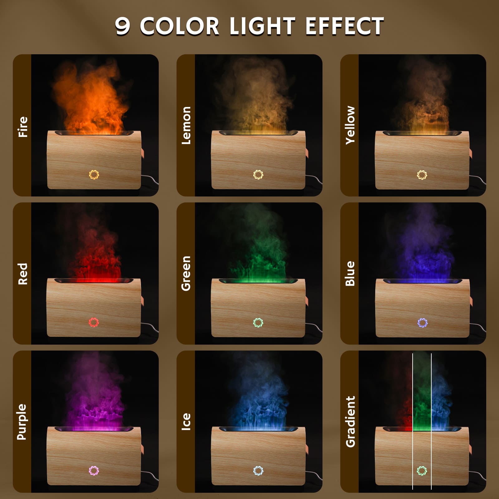Airthereal Smart WiFi Flame Diffuser with 9 Changing Colors, 500ml Aroma Essential Oil Diffuser, Ultrasonic Cool Mist Humidifier with Adjustable Mist Mode, Timer, LED Flame Lighting Effect 