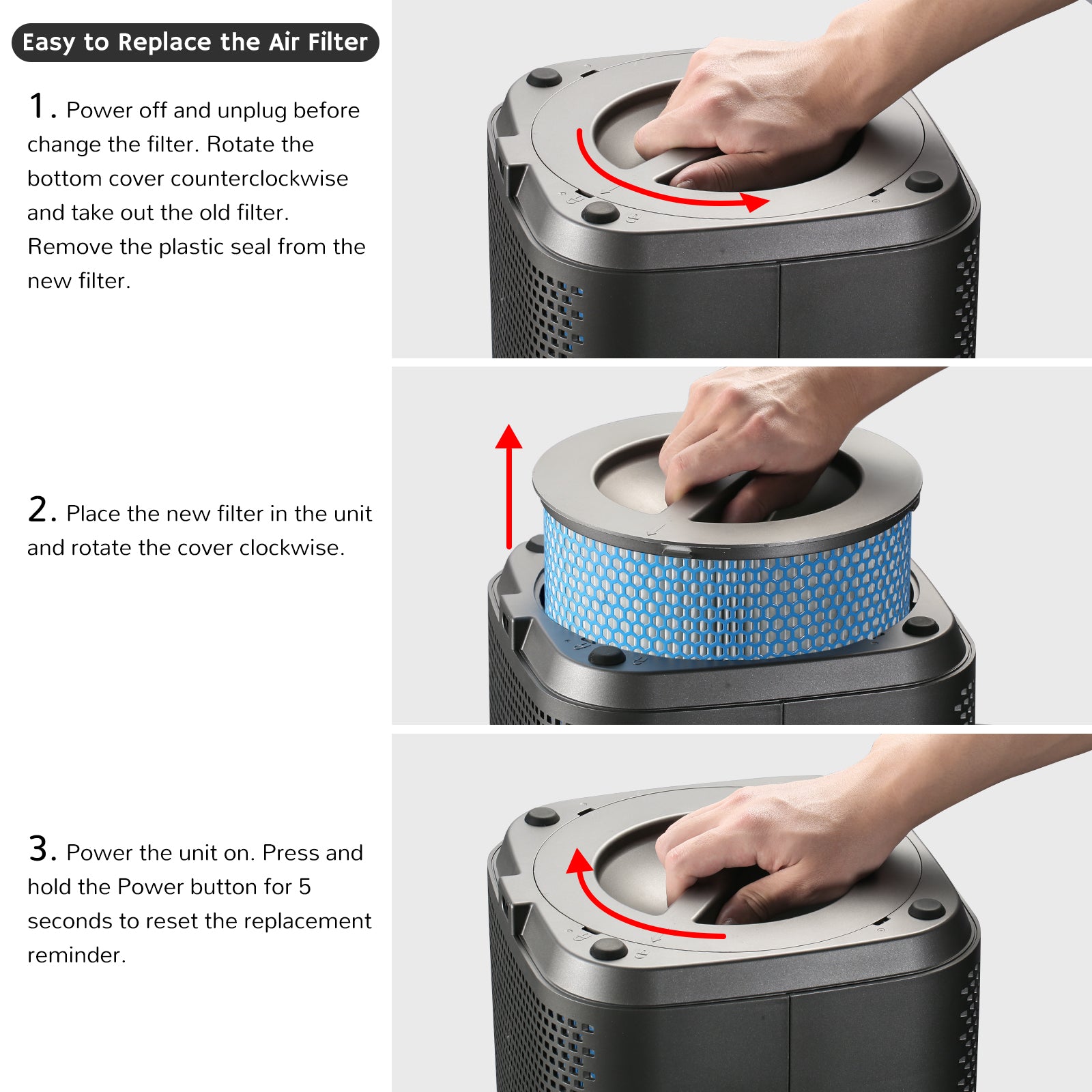 AGH430 H13 HEPA Medical Grade Replacement Filter
