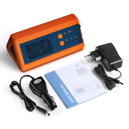 Open Box Airthereal PA1K-GO 1,000mg/h Portable Ozone Generator - Cordless Battery Powered Odor Eliminator for Car, Hotel Rooms, Offices, Bathrooms, and Small Spaces (Blue) - Well Packaged