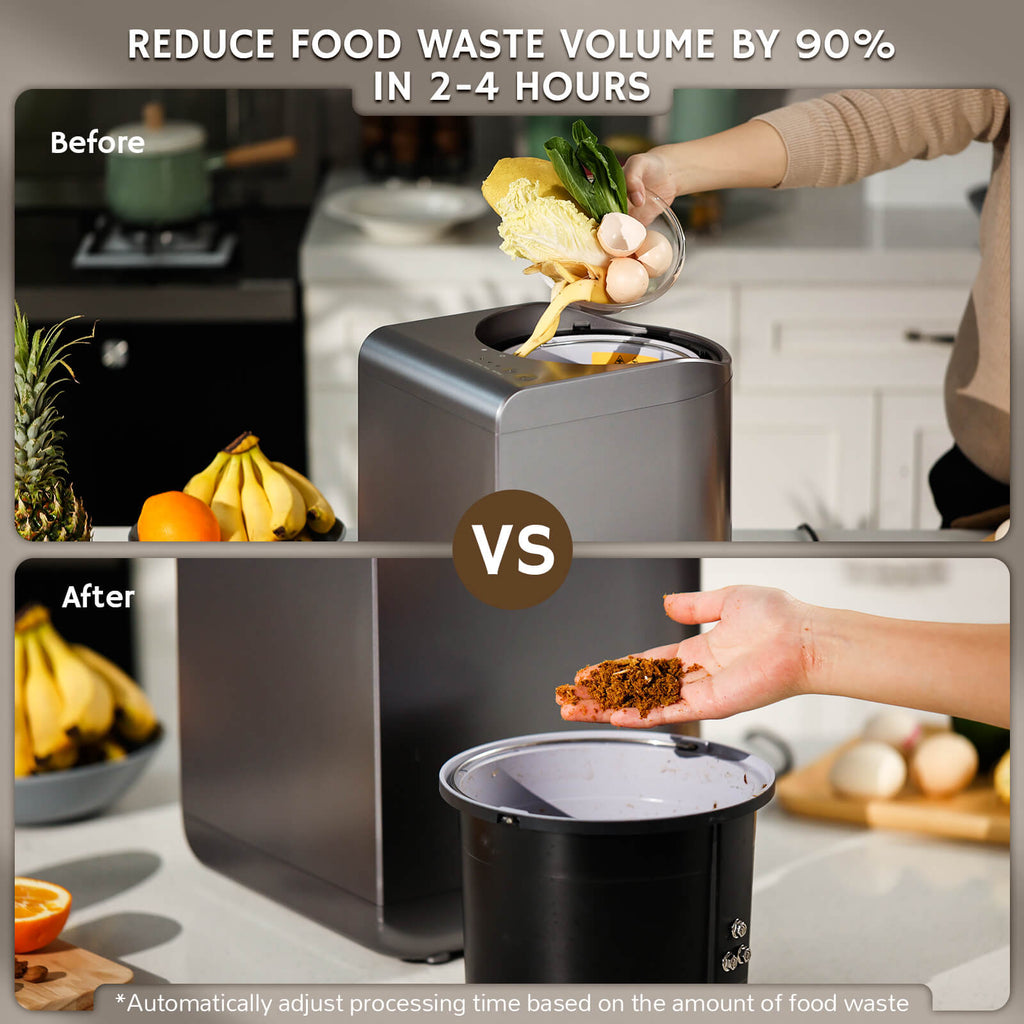 AIRNEX Countertop Compost Bin Kitchen Counter, Indoor Food Composter for  Kitchen