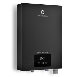 Airthereal Electric Tankless Water Heater 14kW, 240Volts - Endless On-Demand Hot Water - Self Modulates to Save Energy Use - Small Enough to Install Anywhere - for 1 Shower, Evening Tide series 