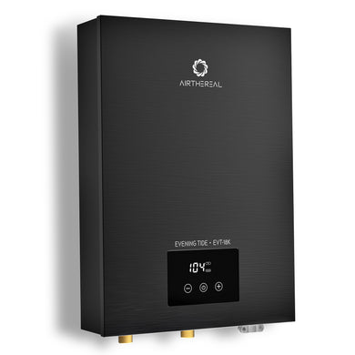 Airthereal Electric Tankless Water Heater 18kW, 240Volts - Endless On-Demand Hot Water - Self Modulates to Save Energy Use - Small Enough to Install