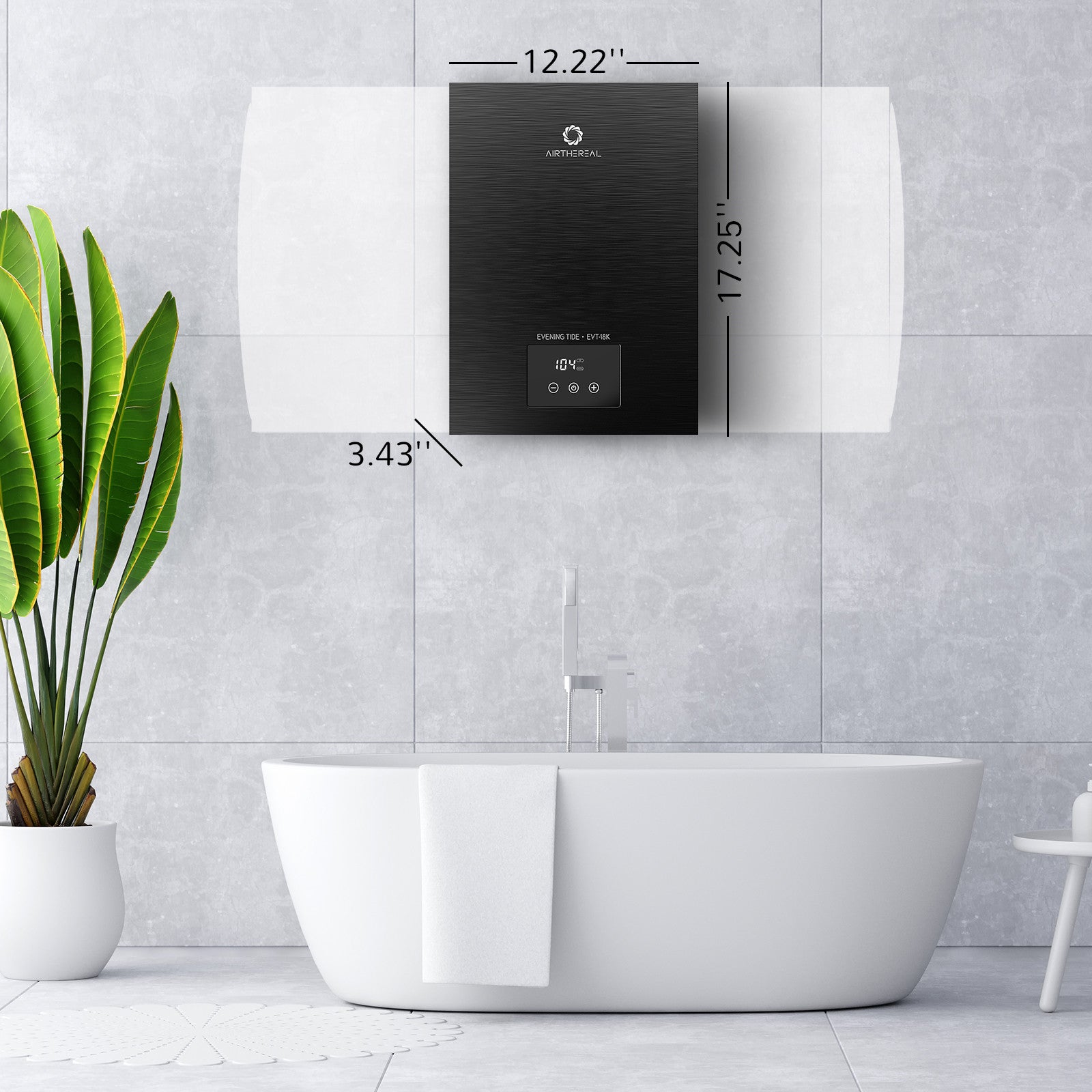 18L Natural Gas Tankless Water Heater – 5 GPM On-Demand Hot Water For Shower