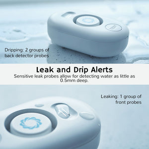 Airthereal Water Leak Detectors 2 Pack, 120dB Adjustable Audio Alarm Sensor, Sensitive Leak and Drip Alert, for Kitchen Bathroom Basement (Battery Included) 